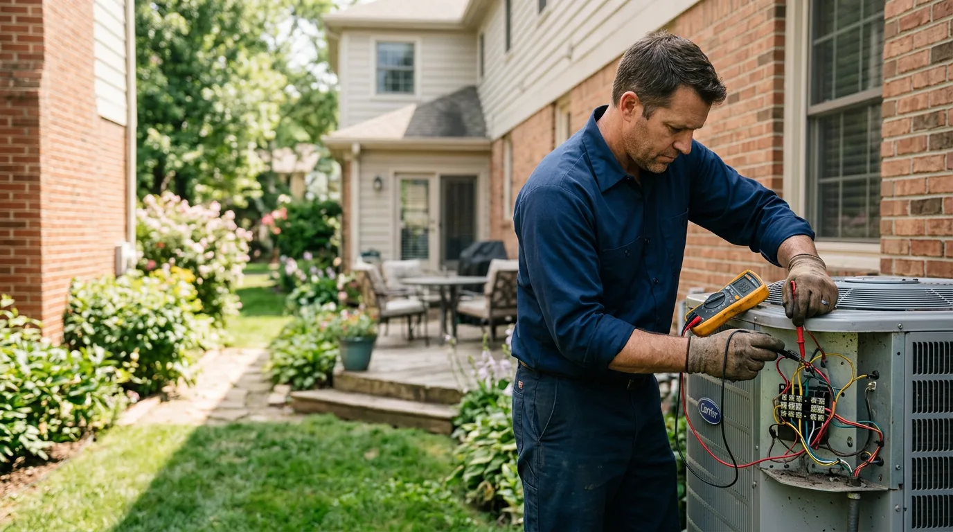 HVAC technician working near Hancock, MI